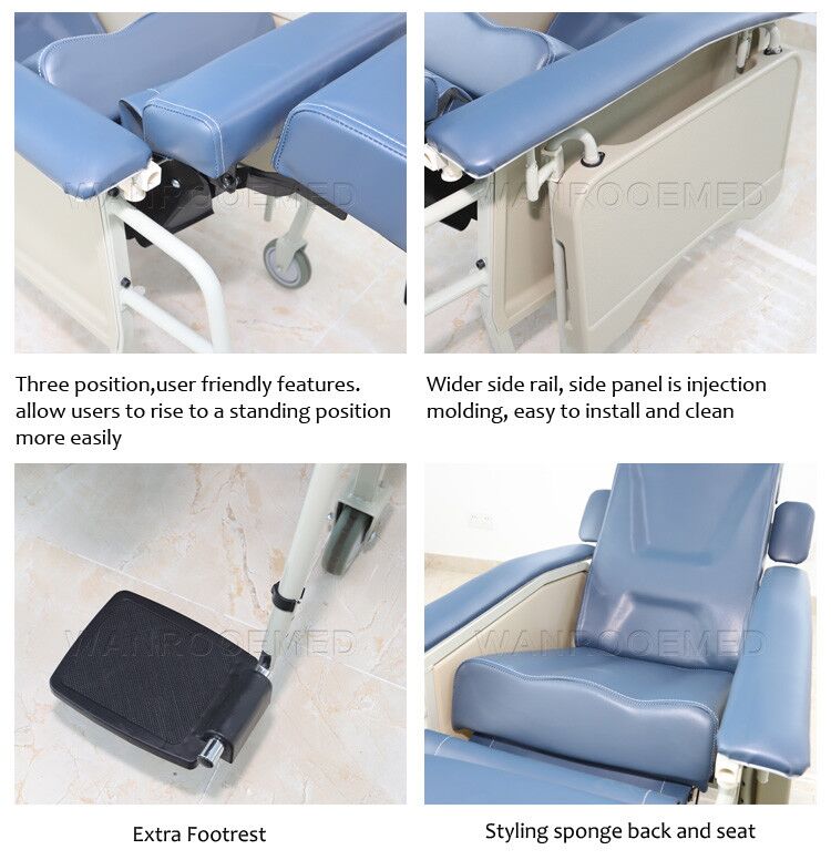 patient recliner chair,recliner chair for sleeping,nursing home chair,blood donation chair,reclining patient chair 