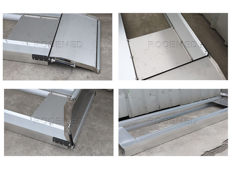 stainless steel platform,emergency vehicle equipment,stretcher ramp,emergency equipment,stretcher platform