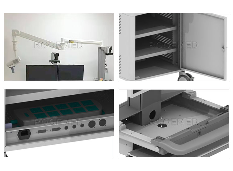 telehealth cart,teaching operating systems,computer trolley on wheels,trolley cart,mobile trolley cart 