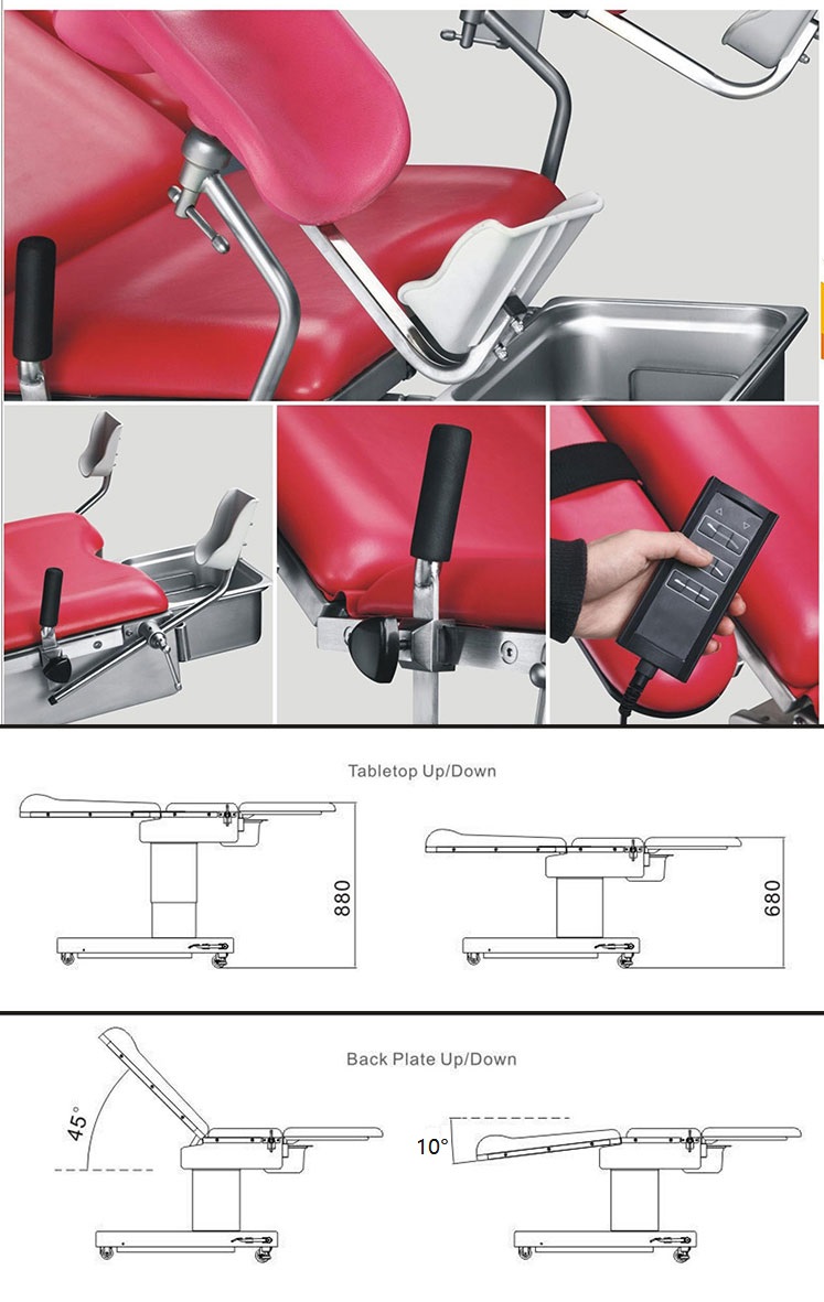 obstetrics operating table, gynecology exam table