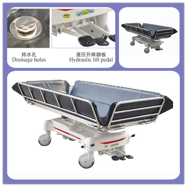 shower bathing trolley,shower trolley,shower gurney,shower stretcher,bath trolley