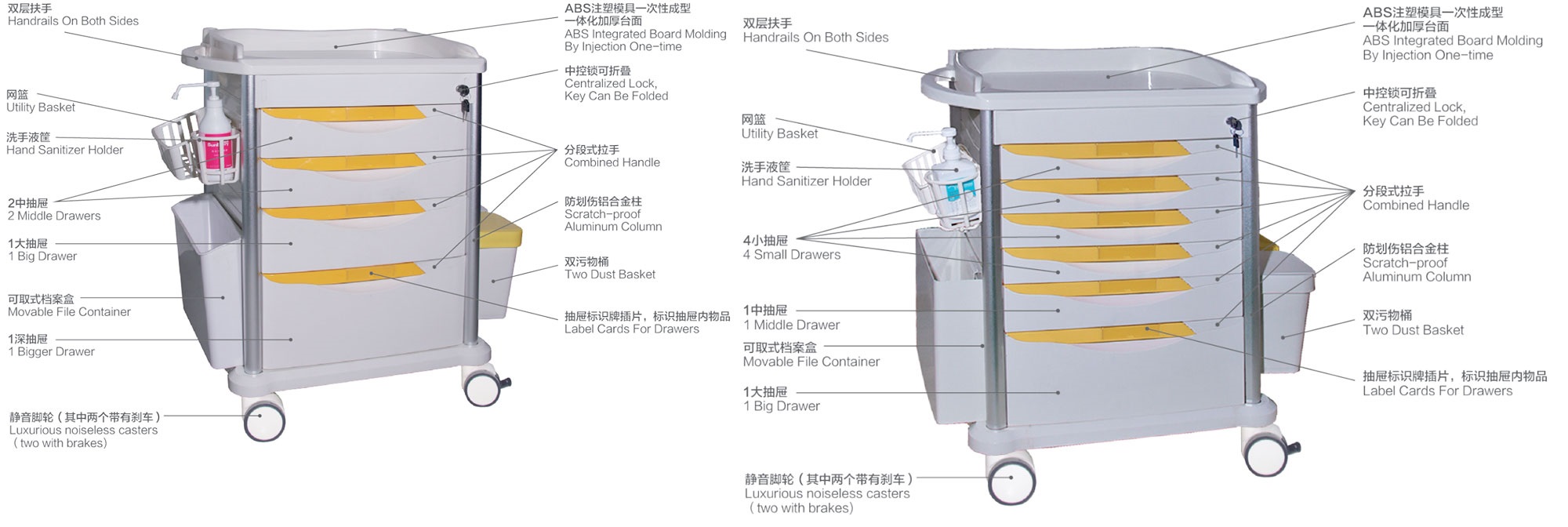 pharmacy cart,emergency drugs trolley,medication carts with locks,locking medical cart,medical cart manufacturers