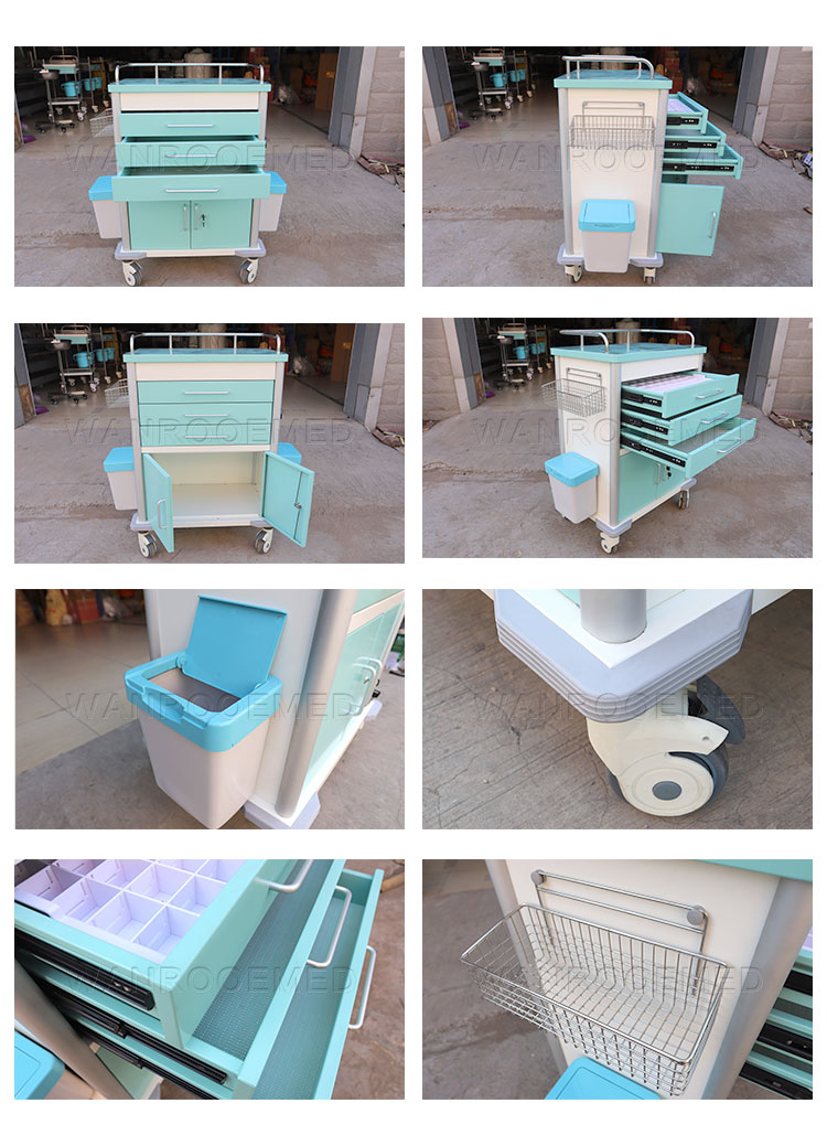 medical treatment cart,hospital supply cart,medicine trolley with drawers,medical mobile cart,medication cart with lock