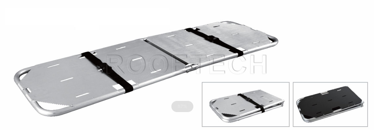 single fold stretcher, hard stretcher, medical stretcher