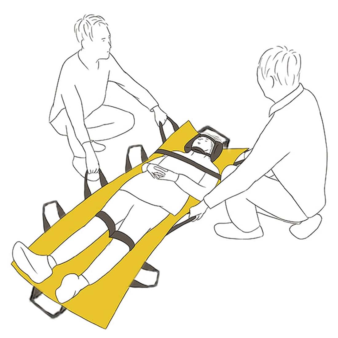 soft stretcher, lightweight stretcher, evacuation sheet
