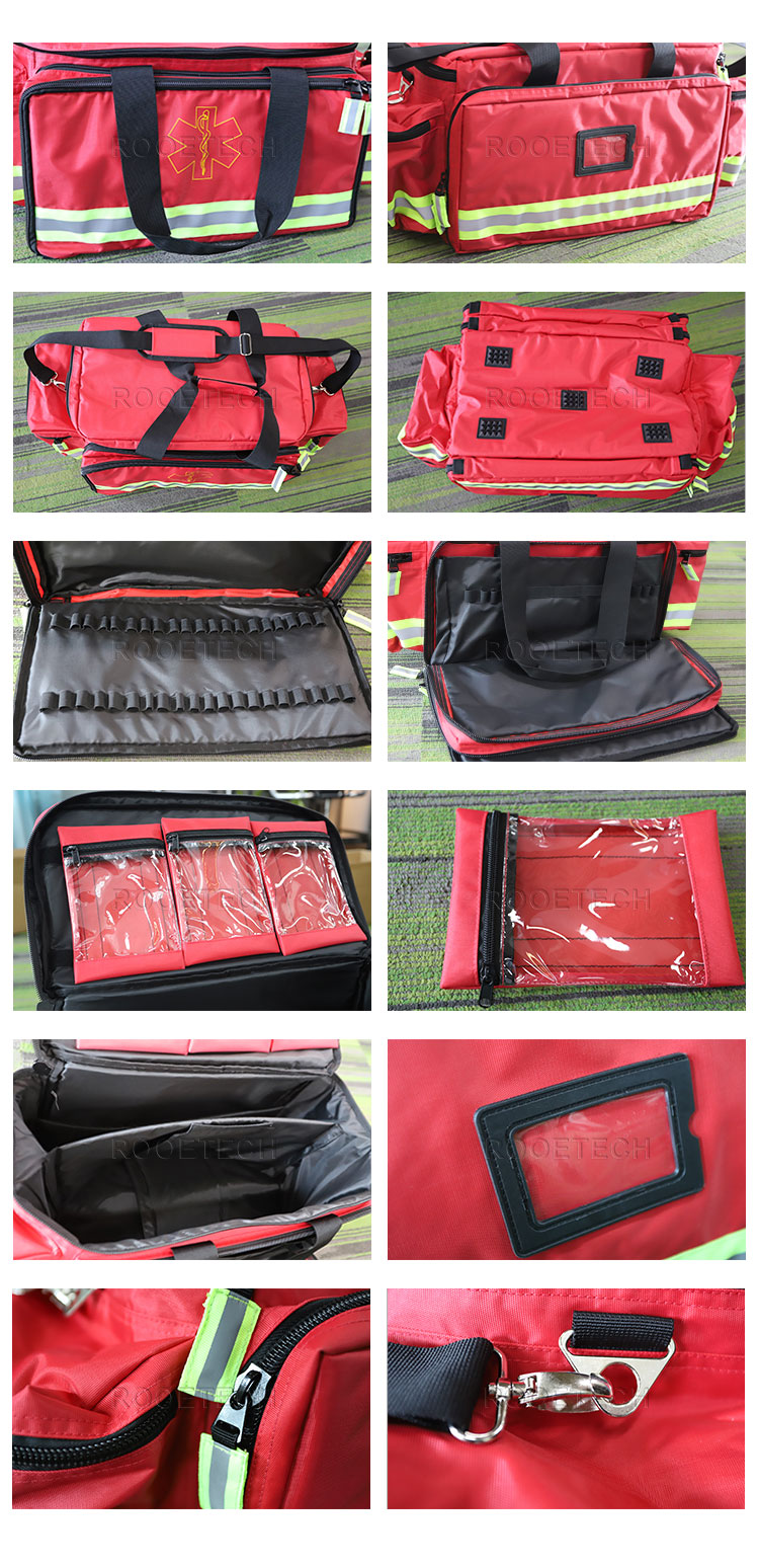 red trauma bag, travel first aid kit, travel medicine kit