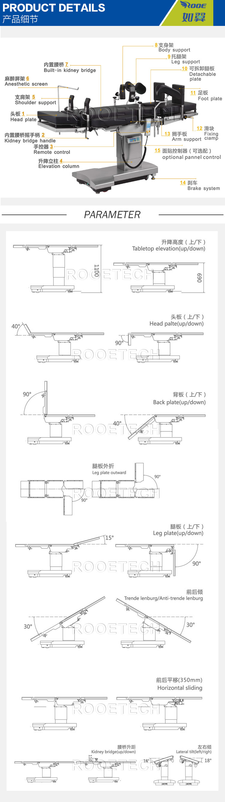 cardiomatic operation theater table, china operation table