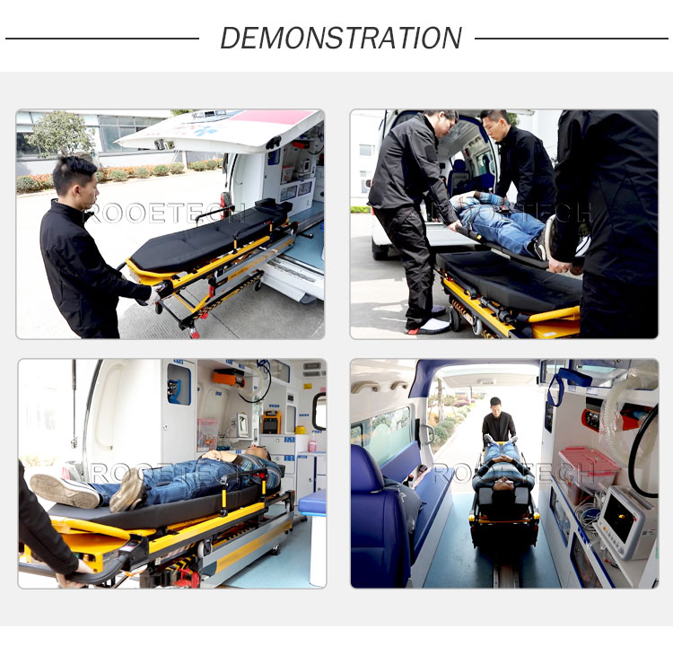 motorized stretcher, collapsible gurney, hydraulic ambulance stretcher