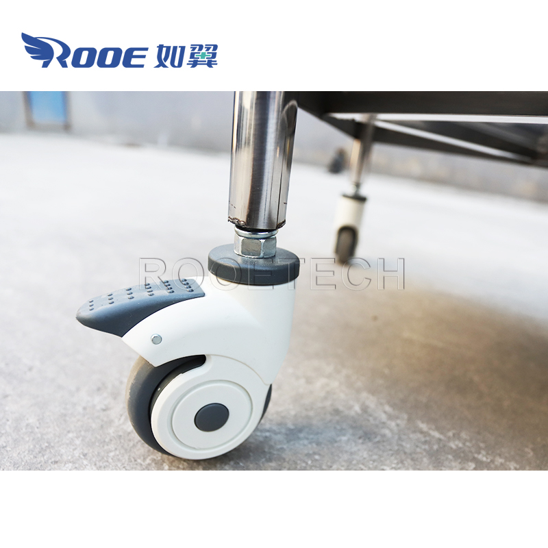 BSS203 fan-shaped stainless steel medical trolley workbench care cart (6).jpg