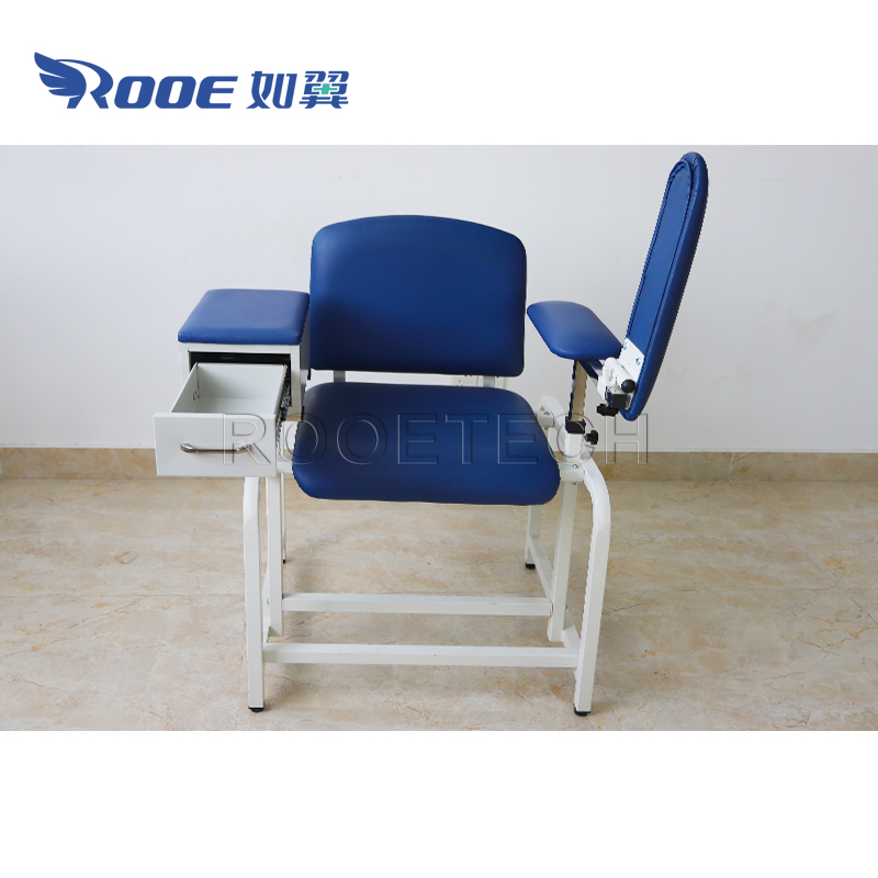 BXD103 Comfortable Padded Blood Drawing Chair Phlebotomy Chair With Drawer (7).jpg