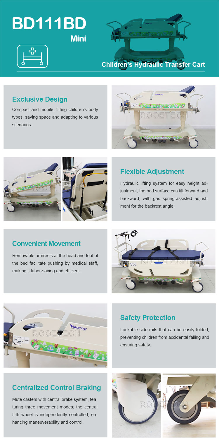 BD111BD mini Children's Transfer Cart Hydraulic Pediatric Stretcher (9).jpg