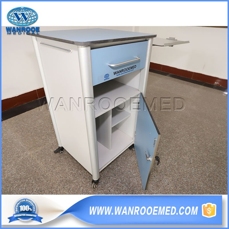 BC010E Hospital Room Medical ABS Patient Bedside Lockers Table