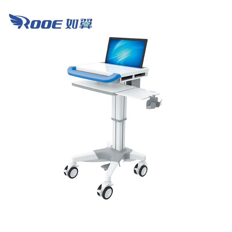 BWT-002N/002N Plus Adjustable Height Medical Rolling Laptop Cart For Medical Office