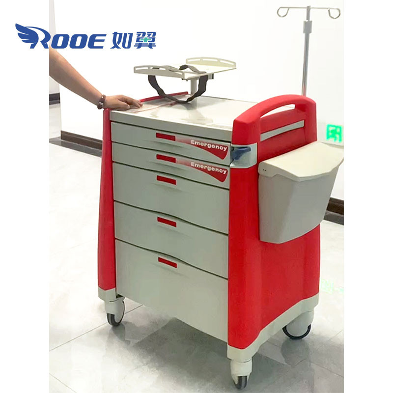 Grace Series Emergency Cart Medication Cart With Lock Hospital Crash Cart