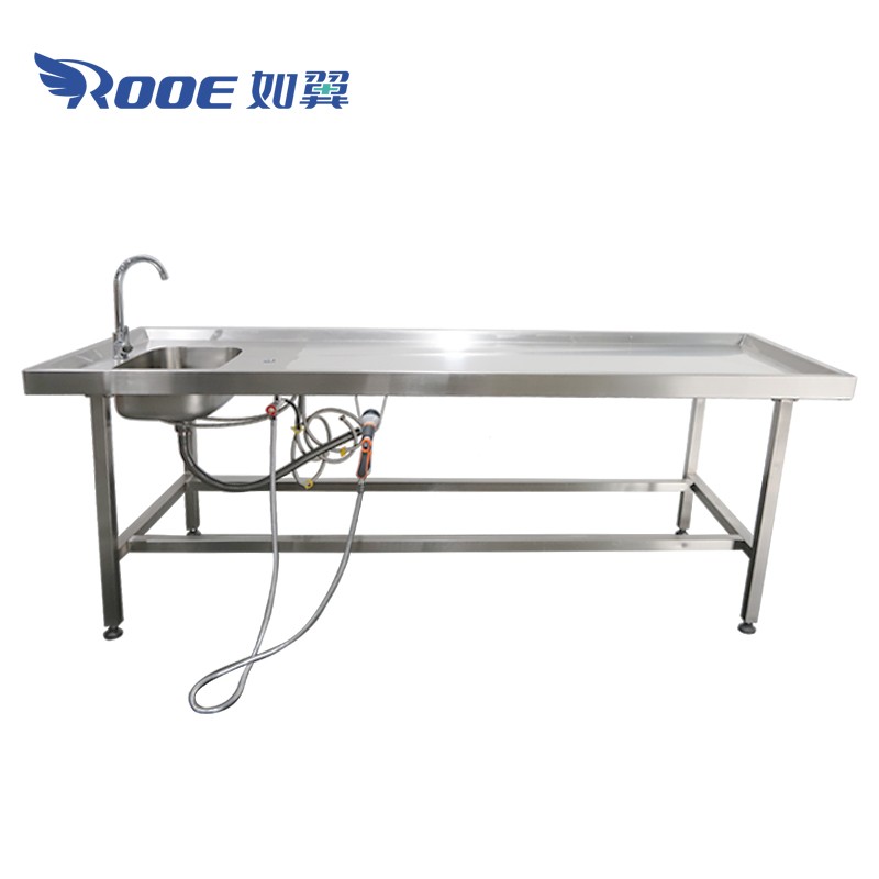 GA203 Anatomy Morgue Autopsy Table With Sink