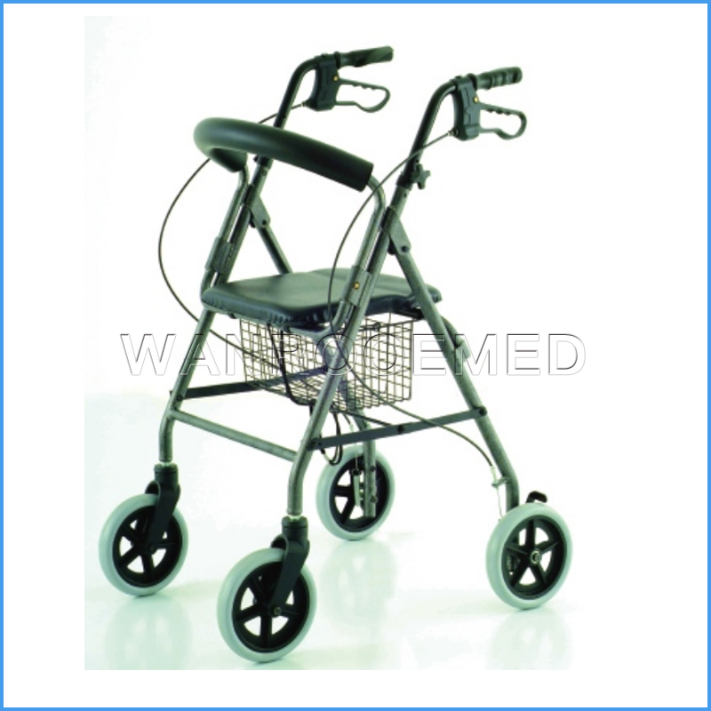 AR04 Medical Patient Folding Aluminum Adjustable Rollator