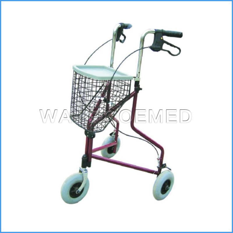 SR01 Medical Three Wheels Steel Adjustable Rollator