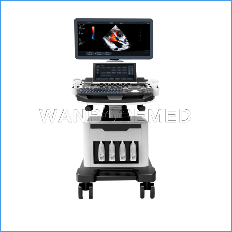 Système de diagnostic par ultrasons Doppler de couleur du trolley 4D US-T70