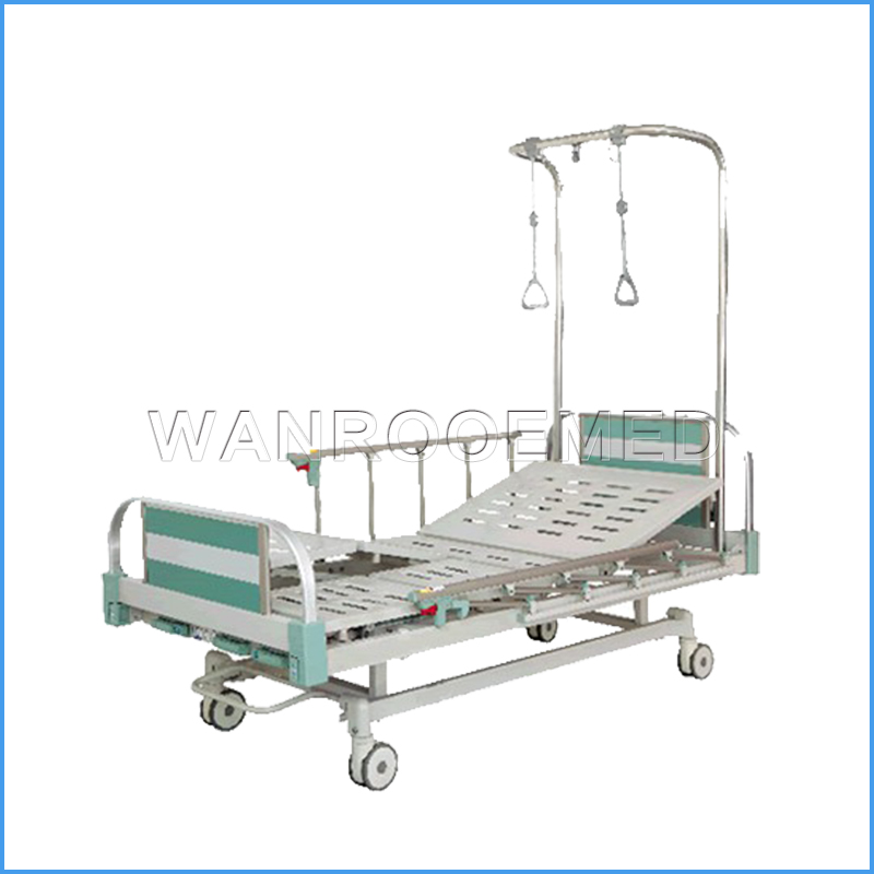 BAM301G prix bas double bras 3 manivelle lit de traction orthopédique hôpital