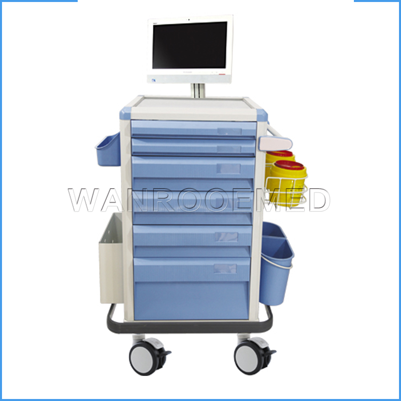 BWT-001F1 Medical Hospital Nursing Mobile Cart Carrito de enfermería para pacientes