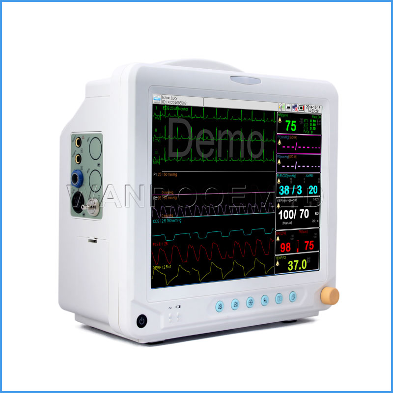 Monitor paciente de la ambulancia ICU del parámetro multi portátil del hospital F5 con ECG e impresora