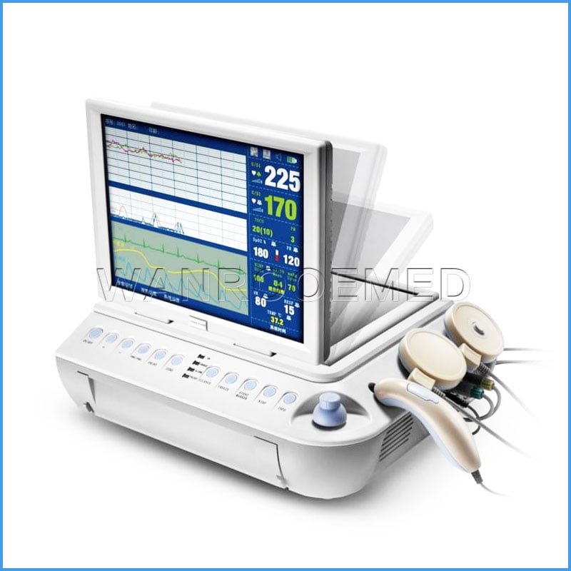MCF-21B Medical Equipment LCD Ultrasonido Maternal Portable CTG Fetal Monitor