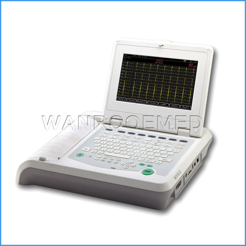 ECG1202 10 pulgadas Digital Doce Canales Monitor ECG Portátil