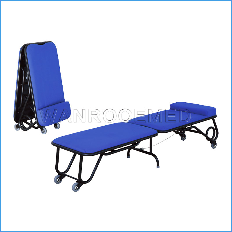 Chaise pliable d'accompagnement d'hôpital mobile en métal d'acier inoxydable de BHC001B