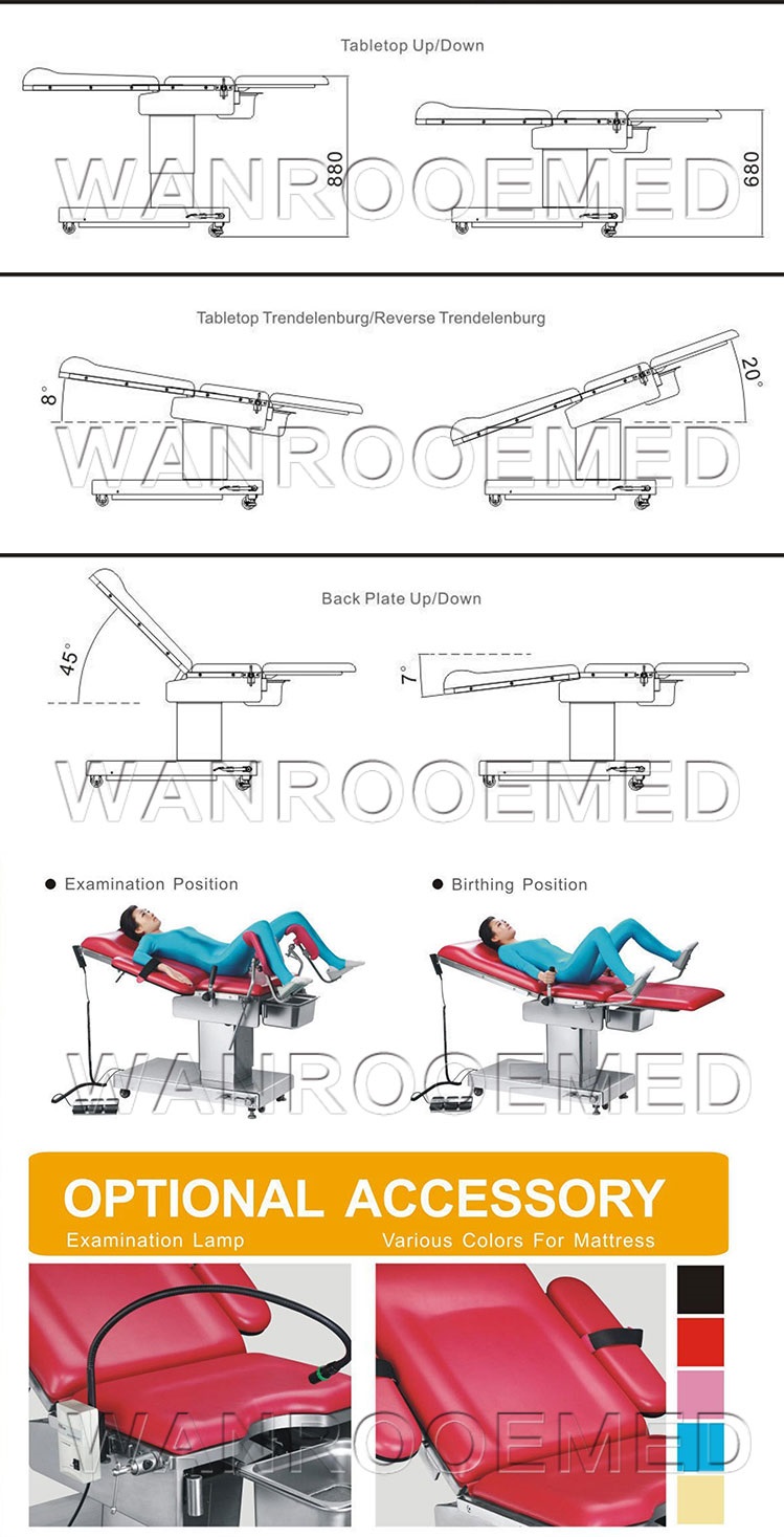 Electric Delivery Bed Obstetric Gynecology Operating Table Birthing ...