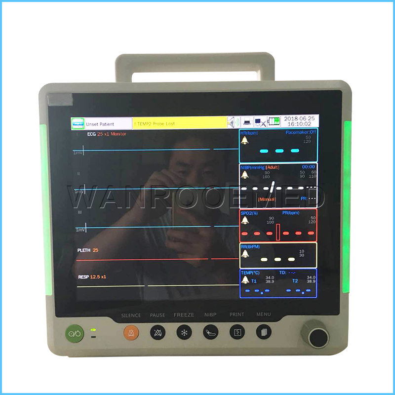 F8 China Precio barato Hospital Medical Digital Multi-parámetro Monitor de paciente
