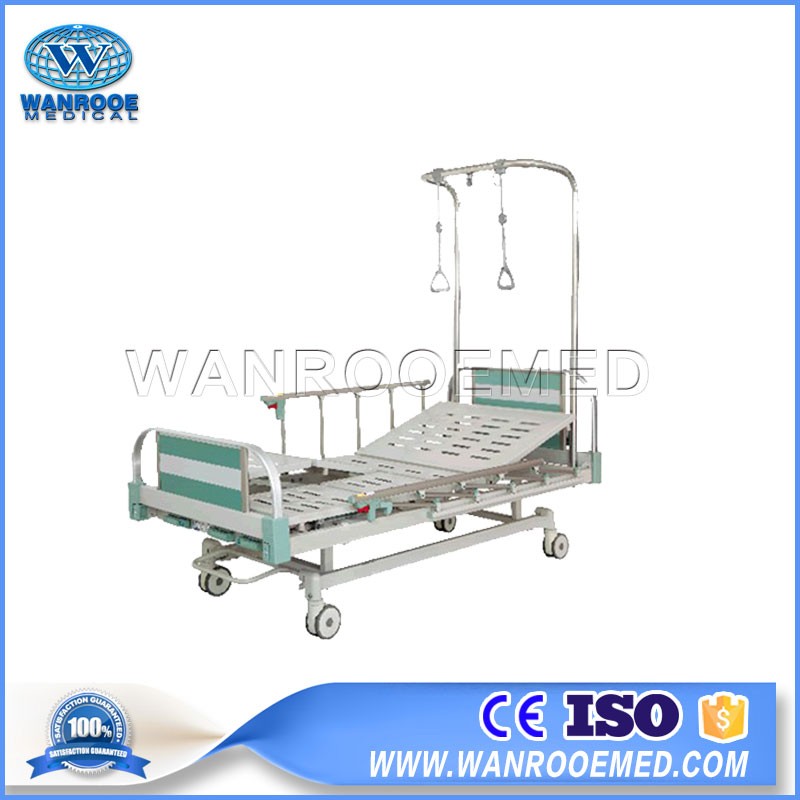 BAM301G Hospital Medical Double Arm 3 Cranks Orthopedic Traction Bed