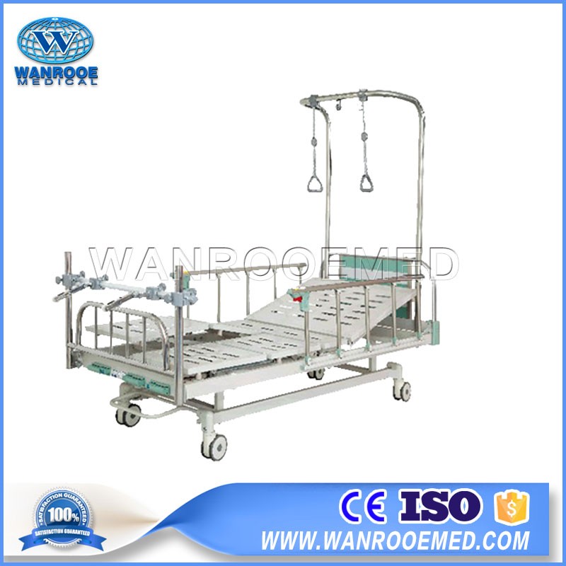 BAM300G Medical Manual 2 Cranks Therapy Traction Bed Hospital Orthopedic Bed