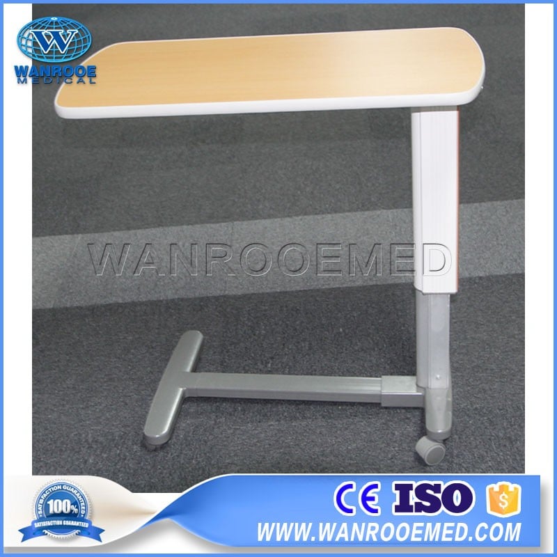 BDT002B Adjustable Medical Over Bed Table Hospital Food Table Dining Table