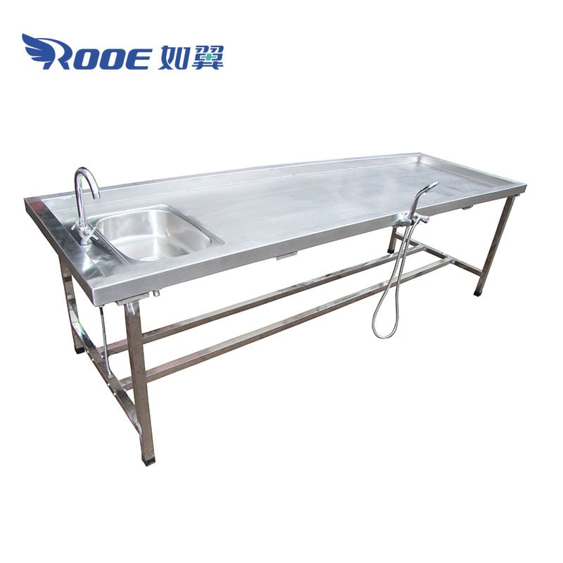 GA203 Anatomy Morgue Autopsy Table With Sink