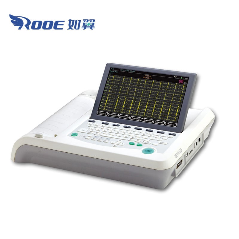 ECG1201 Hospital ECG Machine Portable 12 Lead ECG EKG Diagnosis