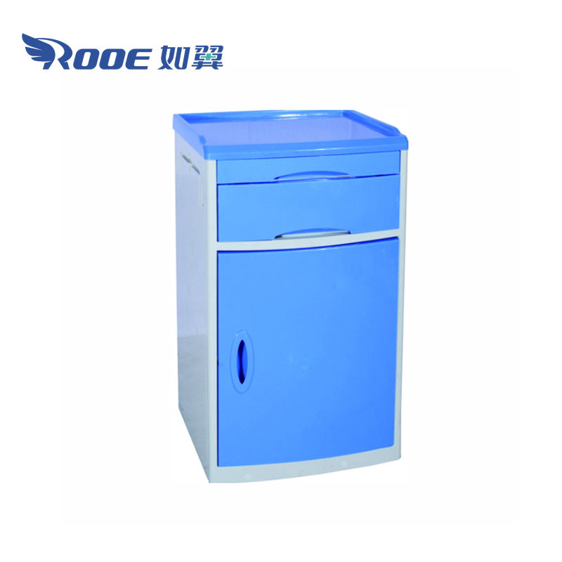 BC011A/B Hospital Storage Cabinets 3 Drawer Blue Bedside Cabinets