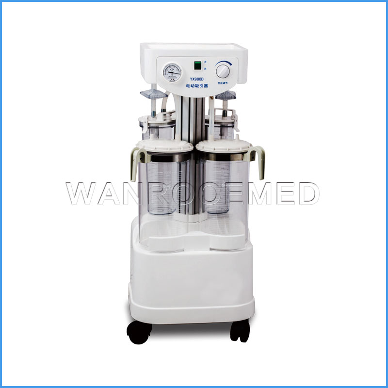 Aparato de aspiración eléctrico de la máquina de succión del hospital médico móvil quirúrgico de YX980D