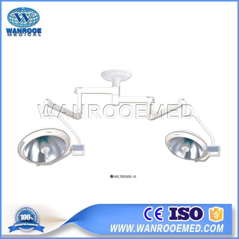 AKL700/500-III Medical Double Dome Shadowless Surgery Operation Lamp Ceiling Operating light