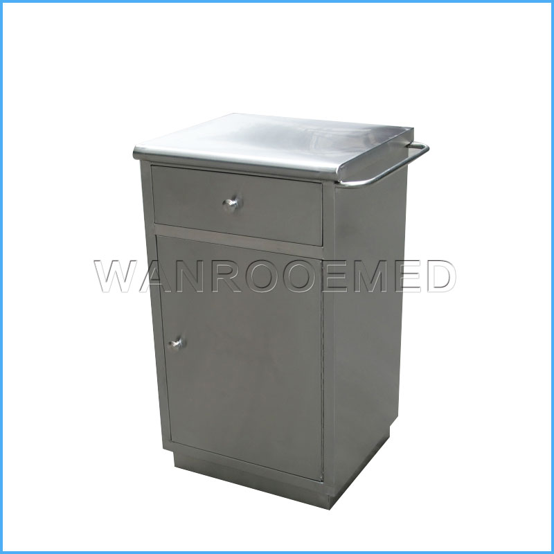 BC014 Cheap Hospital Stainless Steel Bedside Cabinet Medical Bedside Locker