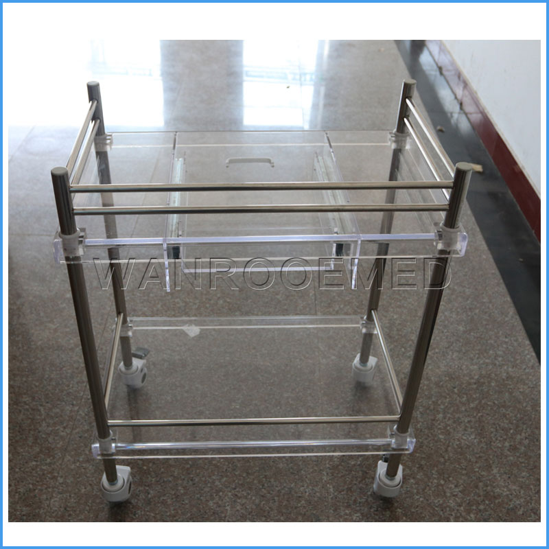 BSS200E Hospital Clinic Nursing Medical Stainless Steel Trolley