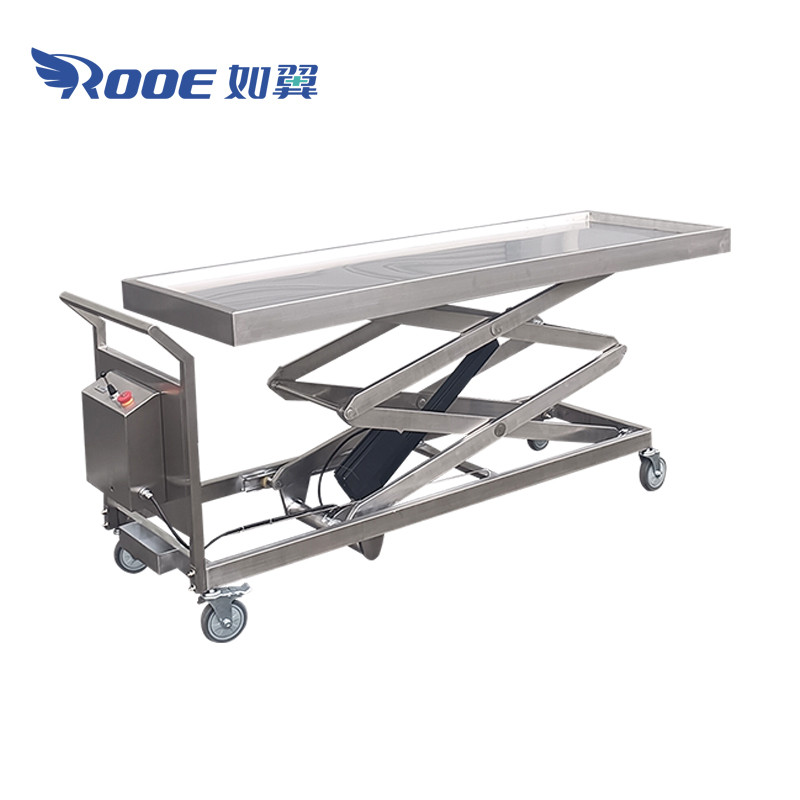 GA501A Funeral Supplies Stain Steel Electric Mortuary Body Lifter Cadaver Lift For Coffin