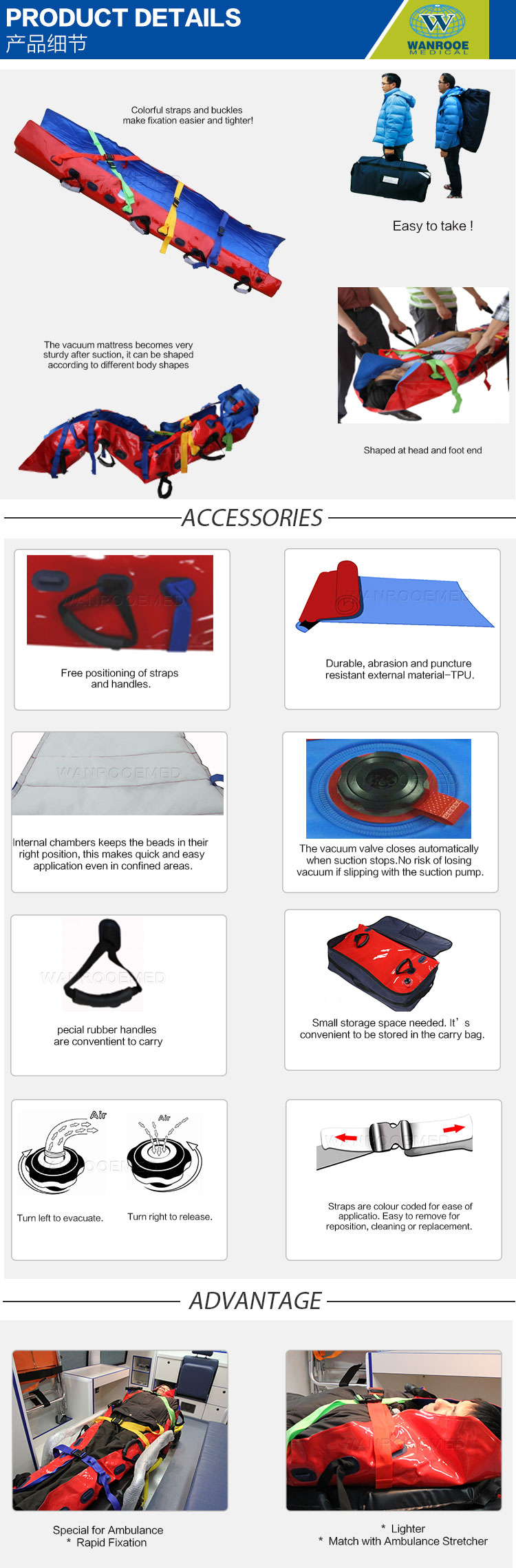 vacuum mattress, soft stretcher, orange stretcher, first aid stretcher, fracture fixation vacuum mattress, soft stretcher, orange stretcher, first aid stretcher, fracture fixation